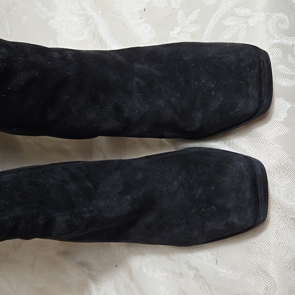 Sam Edelman Blsck Real Suede Platform Ankle Boots - Picture 10 of 15